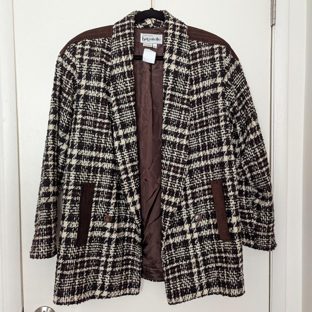 SOLD Vintage Margaret Godfrey Bagatelle wool plaid blazer